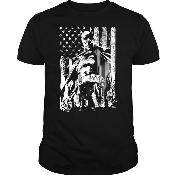 A black t-shirt with the shopify logo