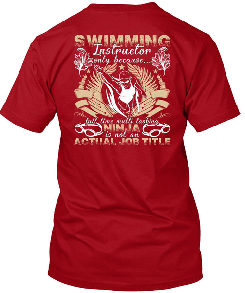 Swimming Instructor T Shirt, Being A Swimmer T Shirt