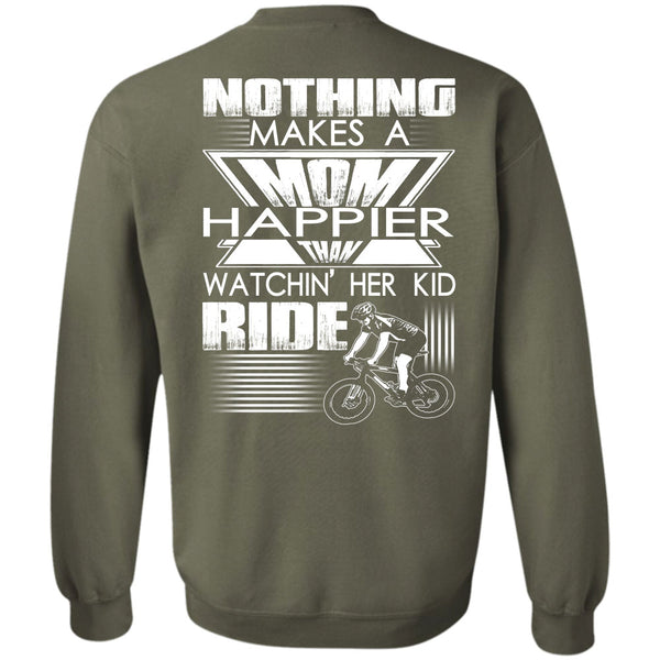 Watching Her Kid Ride T Shirt, I Love Mom Sweatshirt