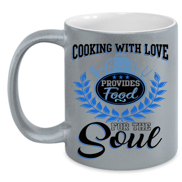 Provides Food For The Soul Coffee Mug, Cooking With Love Accent Mug