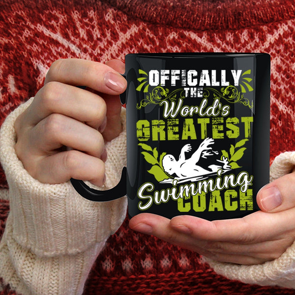 The World's Greatest Swimming Coach Coffee Mug, Cute Swimming Coach Coffee Cup