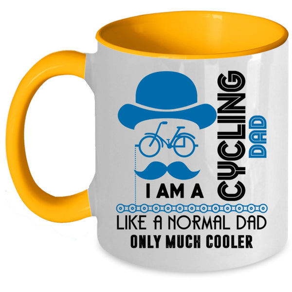 Cool Dad Coffee Mug, I Am A Cycling Dad Accent Mug