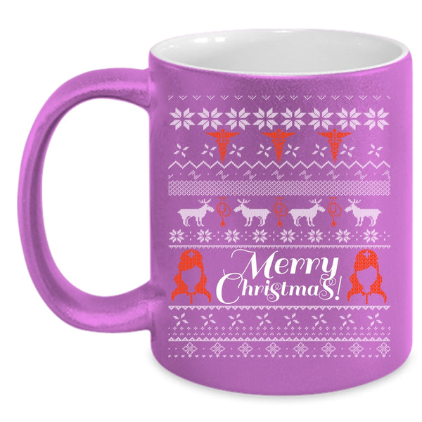 Merry Christmas Coffee Mug, Christmas Gift For Nurse Coffee Cup