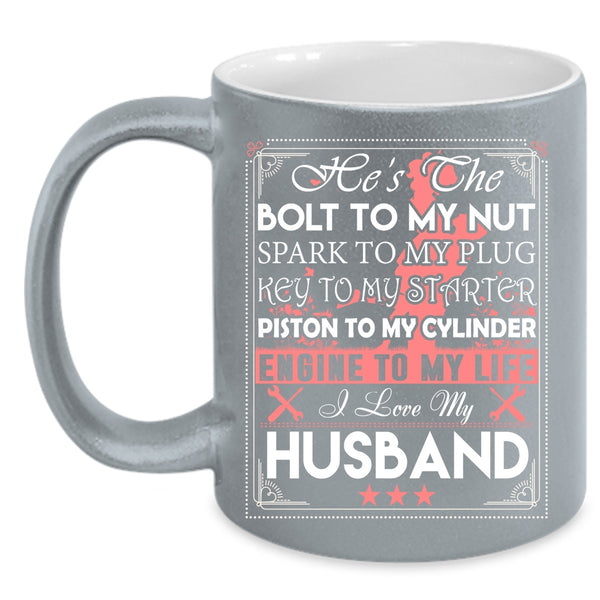 I Love My Husband Coffee Mug, Cute Gift For My Wife Coffee Cup