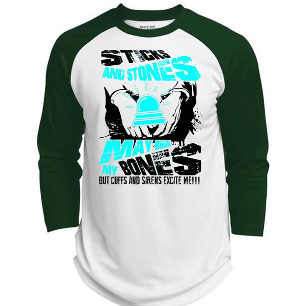 Sticks And Stones T Shirt, I Love Police T Shirt, Awesome T-Shirts  (Polyester Game Baseball Jersey)