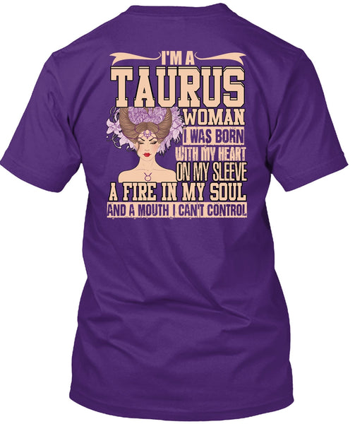 I'm A Taurus Woman T Shirt, Fire In My Soul T Shirt
