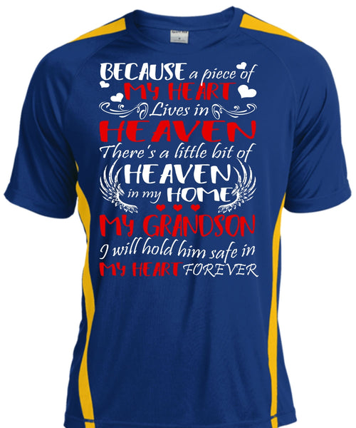 Heaven In My Home My Grandson T Shirt, My Heart Lives In Heaven T Shirt, Cool Shirt