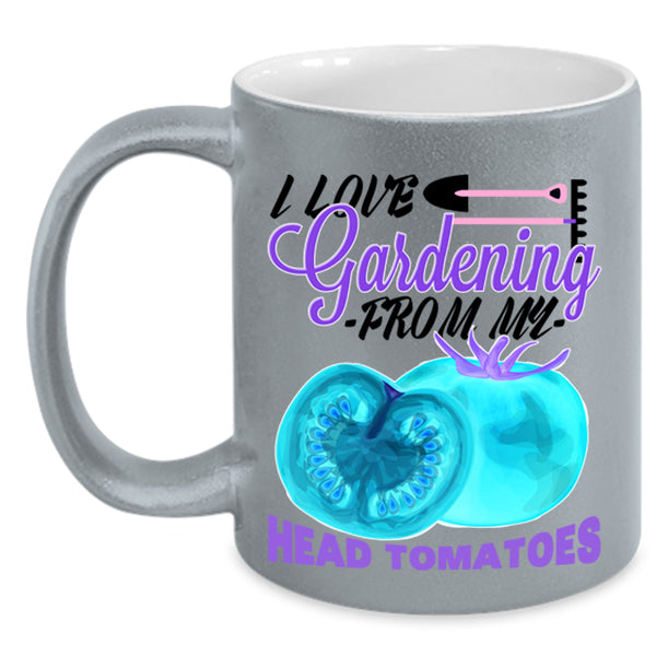 From My Head Tomatoes Coffee Mug, I Love Gardening Accent Mug
