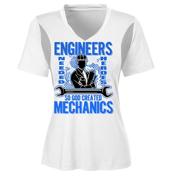 God Created Mechanics T Shirt, Engineers T Shirt, Awesome T-Shirts
