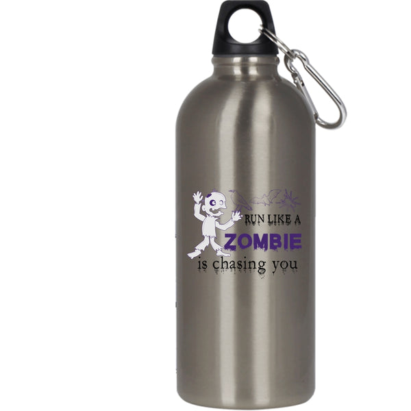 Run Like A Zombie Is Chasing You 20 oz Stainless Steel Bottle,Funny Halloween Outdoor Sports Water Bottle