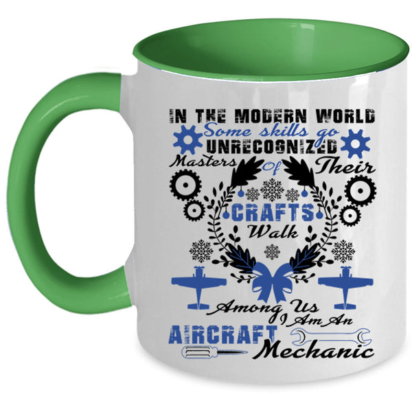 Cute Aircraft Mechanics Coffee Mug, I Am An Aircraft Mechanic Accent Mug