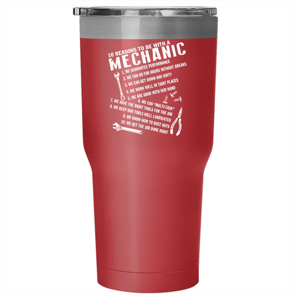 10 Reasons To Be A Mechanic Tumbler 30 oz Stainless Steel, Being A Mechanic Travel Mug