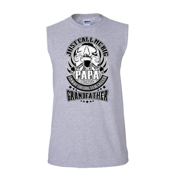 Just Call Me Big Papa T Shirt, Coolest Grandfather T Shirt, Awesome t-shirts (Men's Cotton Sleeveless)
