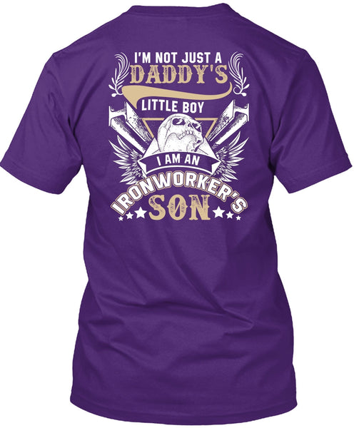 I Am An Ironworker's Son T Shirt, Daddy's Little Boy T Shirt