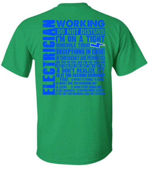 Electrician Working Do Not Disturb T Shirt, I Love Electrician T Shirt