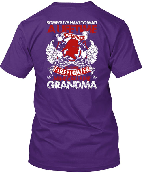 Meet Their Favorite Firefighter T Shirt, Calls Me Grandma T Shirt