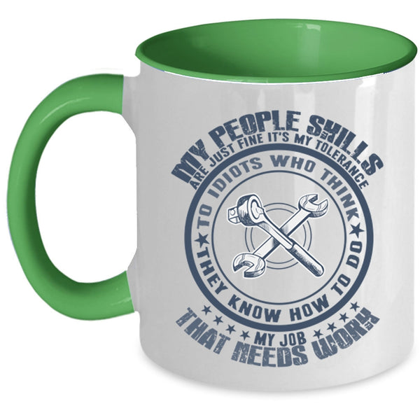 Awesome Mechanics Coffee Mug, My Job That Needs Work Accent Mug