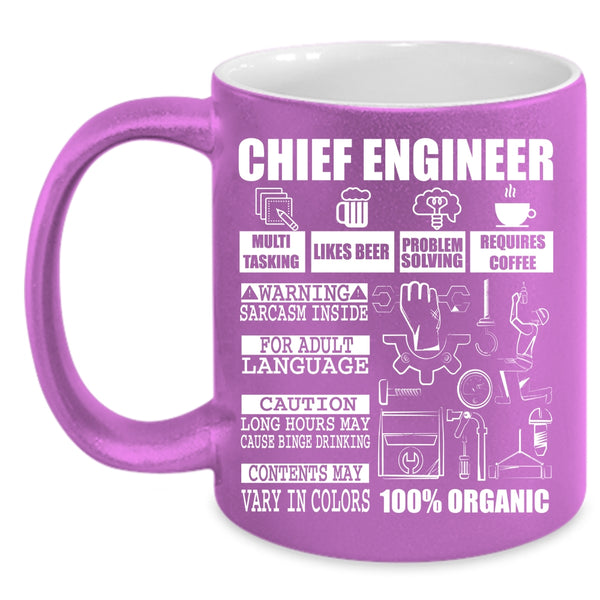 Chief Engineer Coffee Mug, Cool Gift For Engineers Coffee Cup