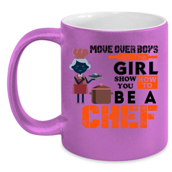 Gift For Wife Coffee Mug, This Girl Show You How To Be A Chef Accent Mug