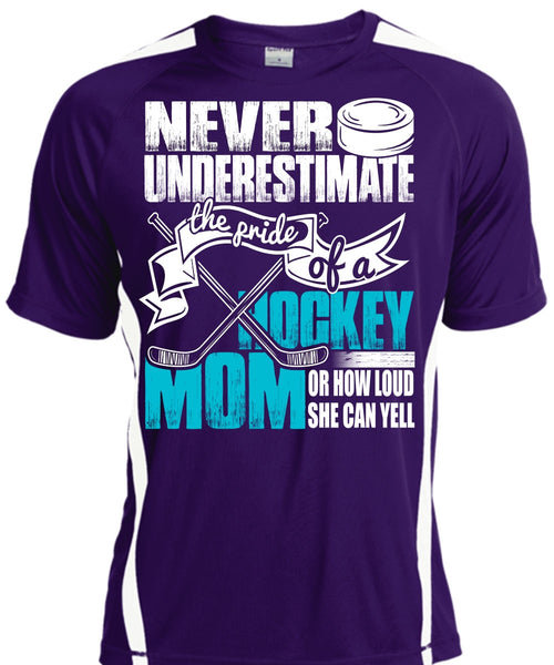 The Pride Of A Hockey Mom T Shirt, She Can Yell T Shirt, Cool Shirt