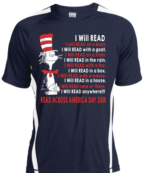 The Cat in the Hat T Shirt, I Will Read With A Mouse T Shirt, I Will Read In A House T Shirt, Cool Shirt