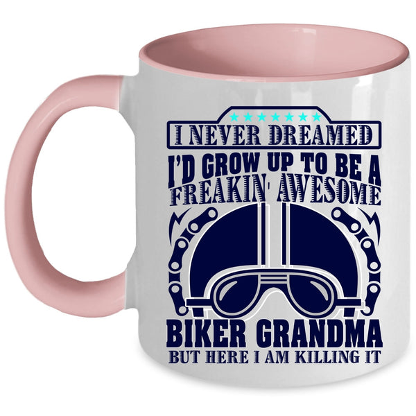 Awesome Grandma Coffee Mug, I'd Grow Up To Be A Biker Grandma Accent Mug