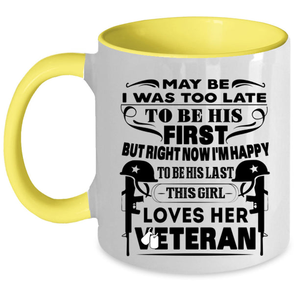 Couple Coffee Mug, This Girl Loves Her Veteran Accent Mug