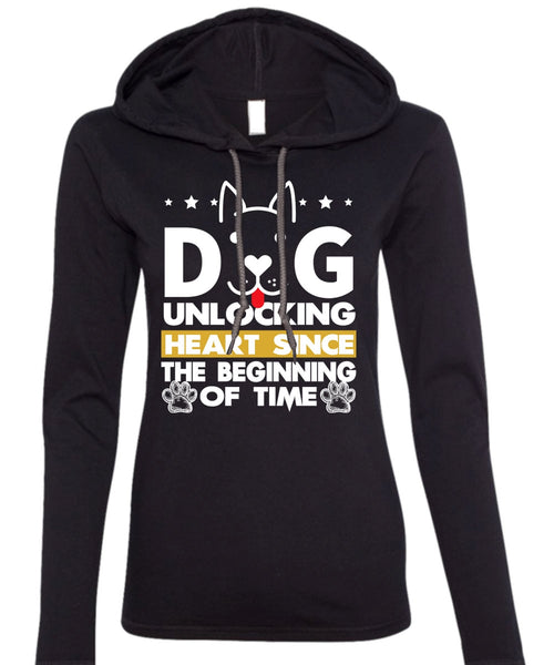 Dog Unlocking Heart T Shirt, My Favorite T Shirt (Anvil Ladies Ringspun Hooded)