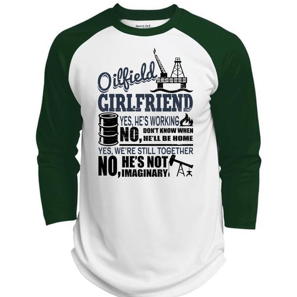 Oilfield Girlfriend T Shirt, Being A Girlfriend T Shirt, Awesome T-Shirts  (Polyester Game Baseball Jersey)