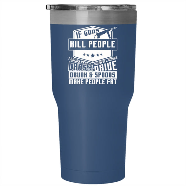 Cars Drive Drunk And Spoons Tumbler 30 oz Stainless Steel, Cool Car Drivers Travel Mug