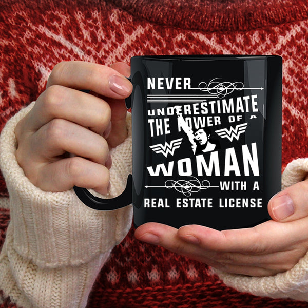 A Woman With A Real Estate License Coffee Mug, Cool Woman Coffee Cup