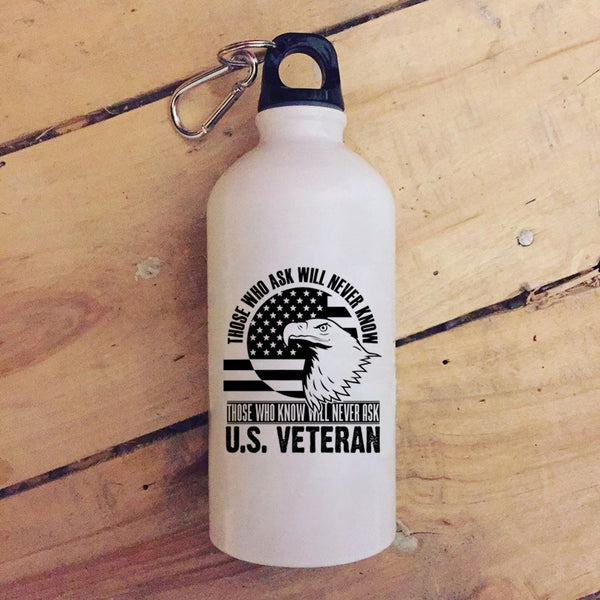 U.S Veteran 20 oz Stainless Steel Bottle,Gift For Veteran's Day Outdoor Sports Water Bottle