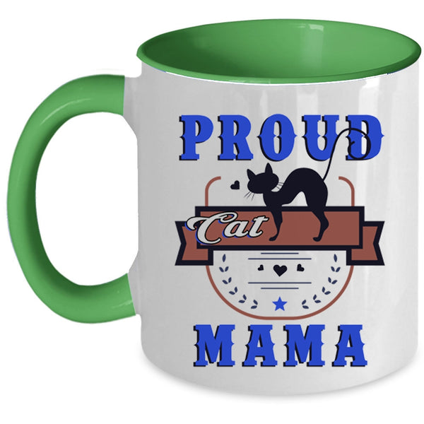 Awesome Gift For Cat Lover Coffee Mug, Proud Cat Mama Accent Mug