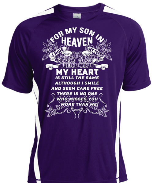 For My Son In Heaven T Shirt, The Pain In My Heart T Shirt, Cool Shirt