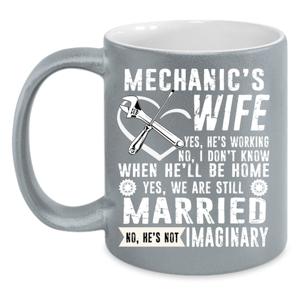 Mechanic's Wife Coffee Mug, Just Married Coffee Cup