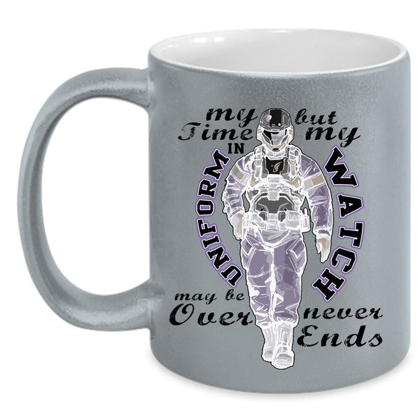 Cool Gift For Veteran Coffee Mug, My Time In Uniform  Accent Mug