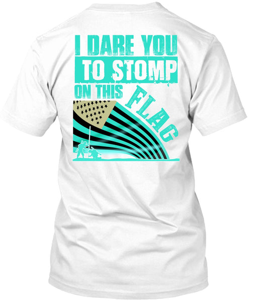 A black t-shirt with the shopify logo