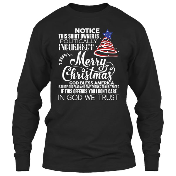 Merry Christmas T Shirt, God Bless American T Shirt