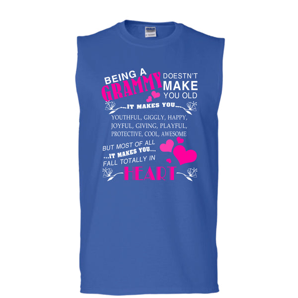 Being A Grammy T Shirt, Coolest Grandmother T Shirt, Cool T Shirt (Men's Cotton Sleeveless)