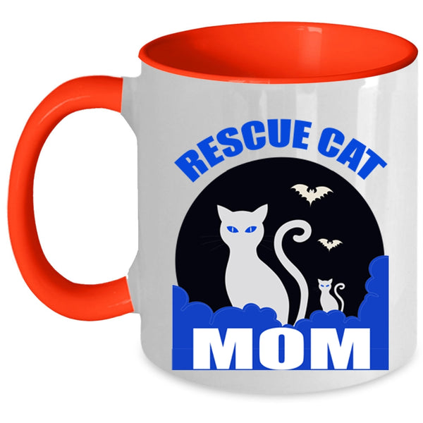 Best Gift For Mom Coffee Mug, Rescue Cat Mom Accent Mug