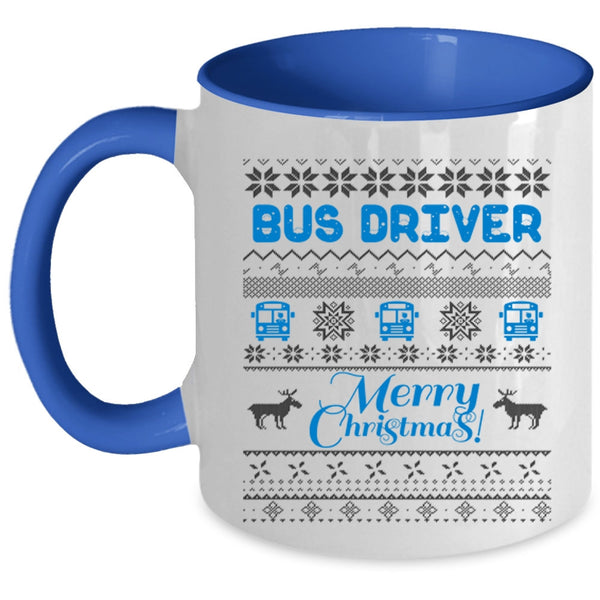 Merry Christmas Coffee Mug, Bus Driver Accent Mug