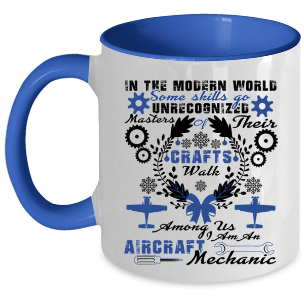 Cute Aircraft Mechanics Coffee Mug, I Am An Aircraft Mechanic Accent Mug