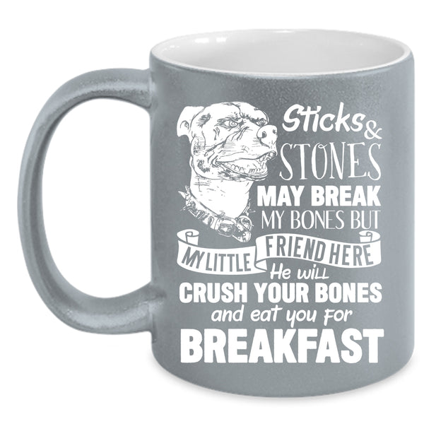 My Little Friend Coffee Mug, Funny Pitbulls Coffee Cup