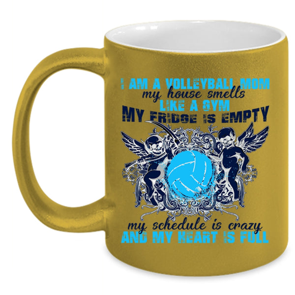 Cool Gift For Mom Coffee Mug, I Am A Volleyball Mom Accent Mug