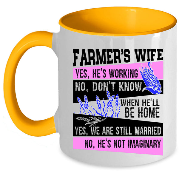 Gift For Wedding Coffee Mug, Farmer's Wife Accent Mug