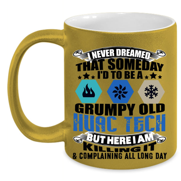 Cool Grandpa Coffee Mug, I'd To Be A Grampy Old Hvac Tech Accent Mug