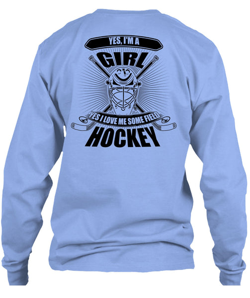 I'm A Girl T Shirt, I Love Hockey T Shirt