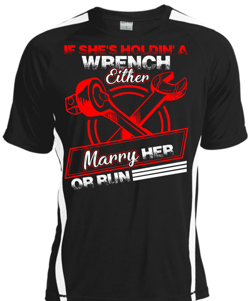 A black t-shirt with the shopify logo