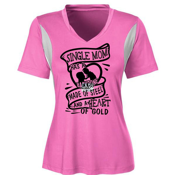 Single Mom Has A Backbone Made Of Steel T Shirt, I Love Mother T Shirt, Awesome T-Shirts