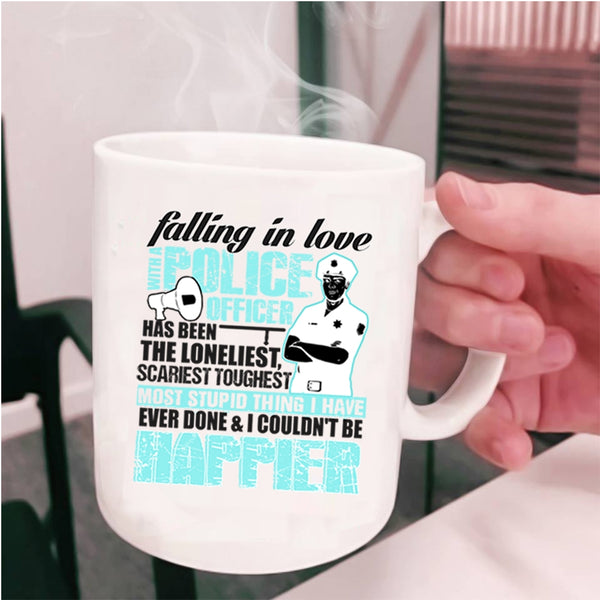 I Love My Police Officer Coffee Mug, Falling In Love With A Police Officer Cup